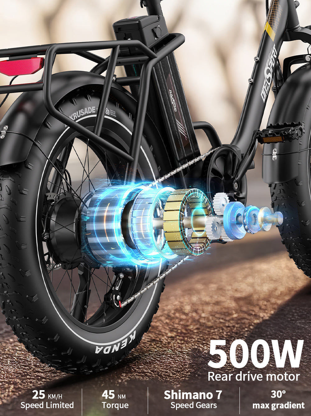 Vélo électrique pliable Onesport OT16 Max