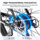 Vélo électrique Touroll J1 ST 27,5 pouces avec moteur 250 W 36 V 15,6 Ah