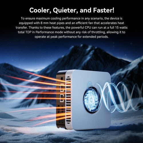 Mini PC CHUWI LarkBox X, processeur Intel N150 quadricœur jusqu'à 3,6 GHz, 16 Go de RAM, disque SSD de 512 Go