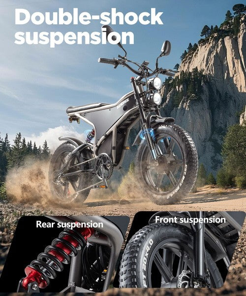 Vélo électrique RANDRIDE DM711, moteur 1000W*2, 48V 20Ah