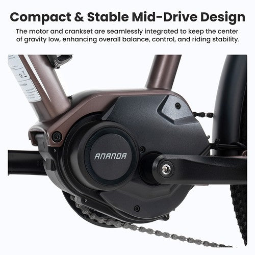 Vélo électrique Touroll MA2, moteur central 250 W, 36 V 13 Ah