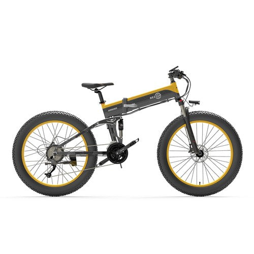 VTT électrique pliable Bezior X1500 à gros pneus, batterie 12,8 Ah, BMS 1500 W