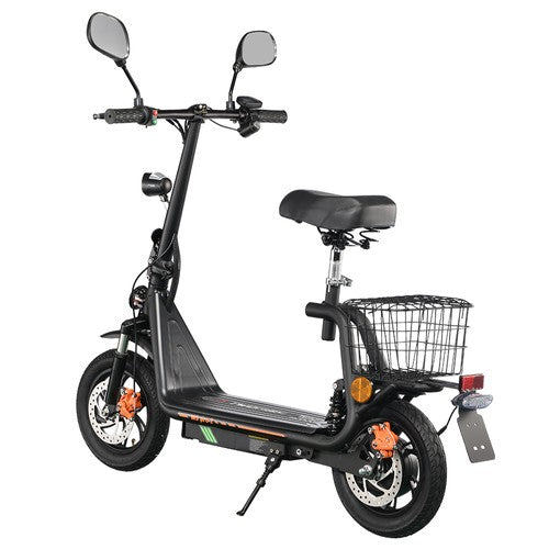 Trottinette électrique TWOFISH M5 PRO-E avec siège et panier arrière, 500 W