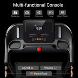 Tapis de course pliable ROBORE P18 pour la maison, 14 km/h, avec capteur de fréquence cardiaque