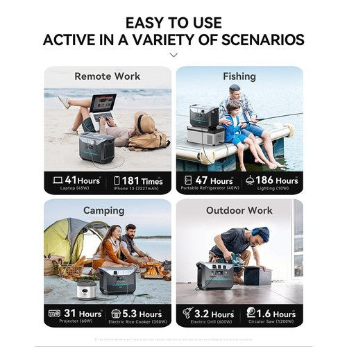 Centrale électrique portable DaranEner NEO2000, générateur solaire à batterie LiFePO4 2073,6 Wh, 2000 W