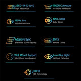 Moniteur de jeu incurvé KTC H32S17 32 pouces 1500R