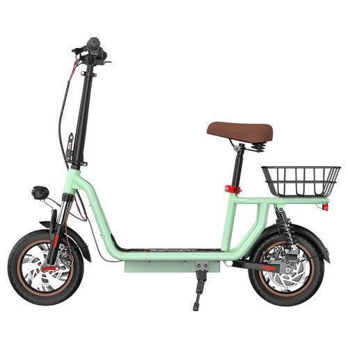 Trottinette électrique iScooter i12 avec siège et panier arrière, 500 W