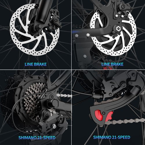 Vélo électrique Ridstar S29 Pro, moteur 1000 W, batterie 48 V 21 Ah