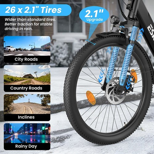 Vélo électrique ESKUTE C100 PLUS, moteur 250 W, batterie 36 V 13 Ah