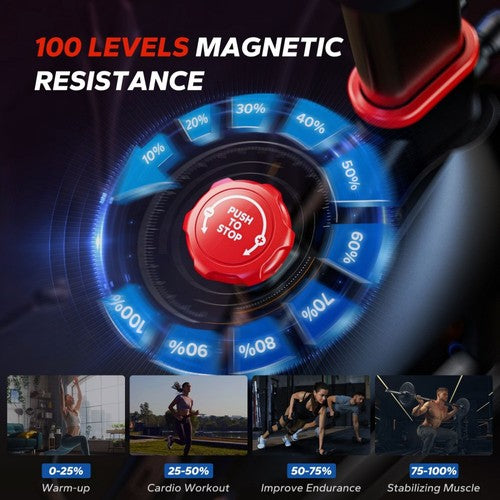 Vélo d'exercice magnétique MERACH S38, charge maximale de 136 kg