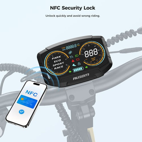 Trottinette électrique Ausom L2, moteur 800 W, 48 V, 15,6 Ah