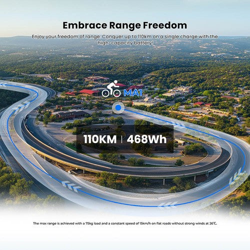 Vélo électrique Touroll MA1, moteur central 250 W, 36 V, 13 Ah