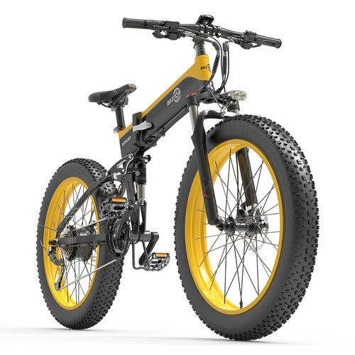 VTT électrique pliable Bezior X1500 à gros pneus, batterie 12,8 Ah, BMS 1500 W