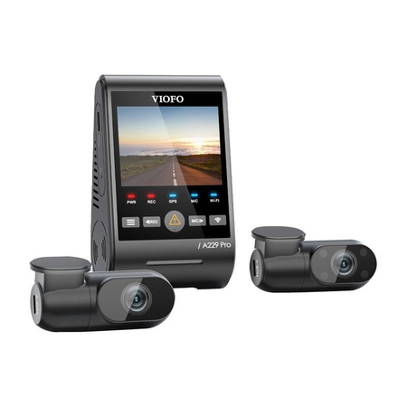 VIOFO A229 PRO 3 canaux 4K + 2K + 1080P Wi-Fi, GPS