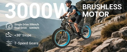 Vélo électrique Orlms V3, moteur 2 x 1000 W, batterie 52 V 25 Ah