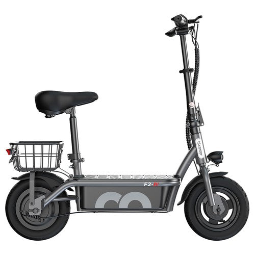Trottinette électrique iScooter F2 500 W avec siège et panier arrière