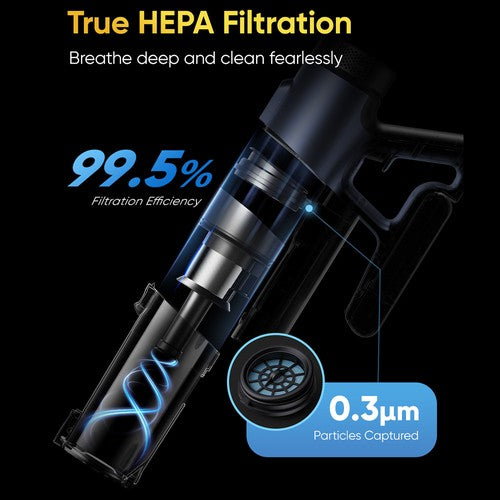 Aspirateur sans fil Vactidy V12, puissance d'aspiration de 50 000 Pa, puissance de 450 W