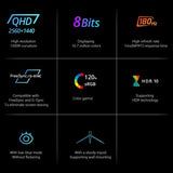 Moniteur de jeu incurvé KTC H27S17 27 pouces 1500R QHD 2560 x 1440 16:9 ELED 180 Hz