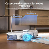 Aspirateur robot Tesvor S8 Max, 3 en 1, aspirateur/balai/serpillière, 8 000 Pa