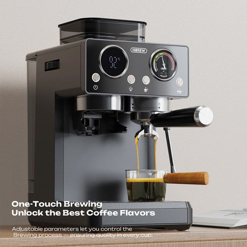 Machine à café tout-en-un HiBREW H20 avec broyeur intégré et double extraction à chaud et à froid