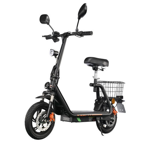 Trottinette électrique TWOFISH M5 PRO-E avec siège et panier arrière, 500 W