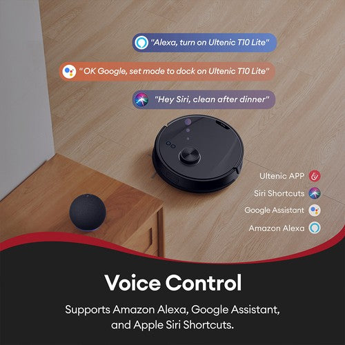 Aspirateur robot Ultenic T10 Lite avec navigation LiDAR, 4 500 Pa