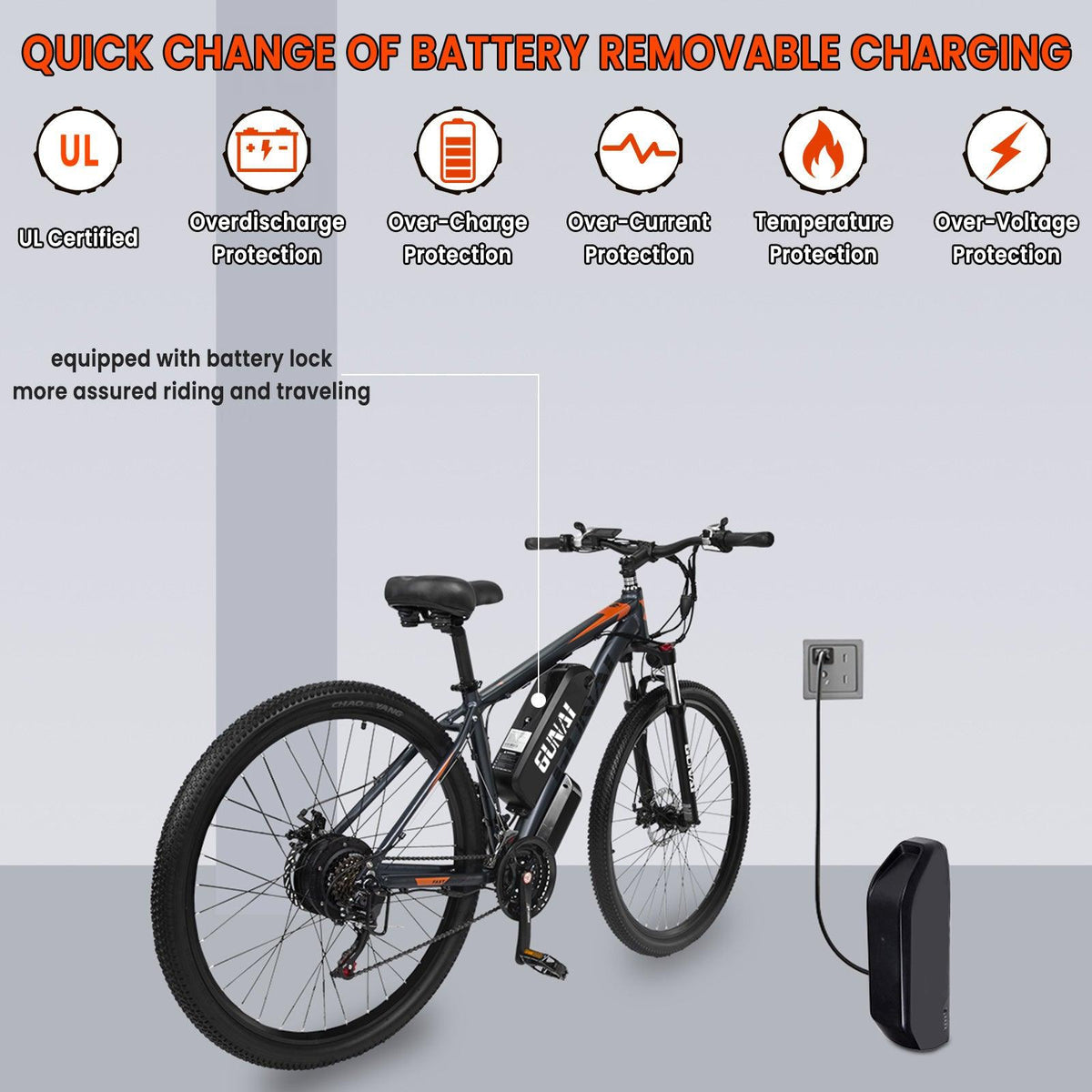 VTT électrique GUNAI GN29 750 W 29 pouces