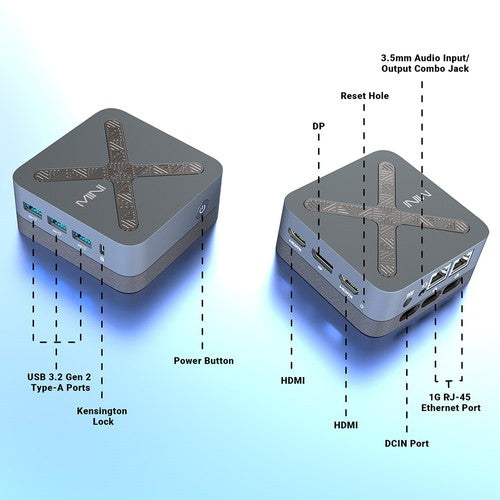 Mini PC MINIX NEO Z97, Intel N97 4 cœurs, 3,6 GHz max., 12 Go de RAM LPDDR5X, SSD 512 Go