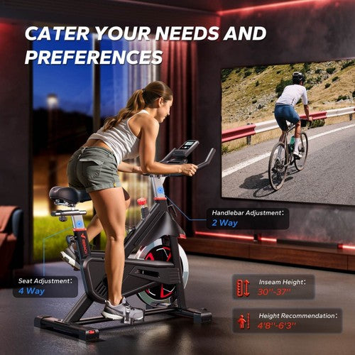 Vélo d'exercice magnétique MERACH S38, charge maximale de 136 kg