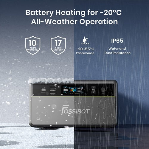 Station d'alimentation portable FOSSiBOT FBP1200 + batterie d'extension