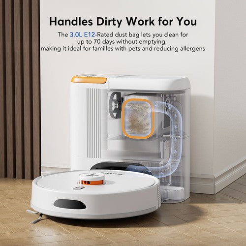 Teendow D20S MAX+ Robot aspirateur et outil de toilettage pour animaux 2 en 1, 6 000 Pa