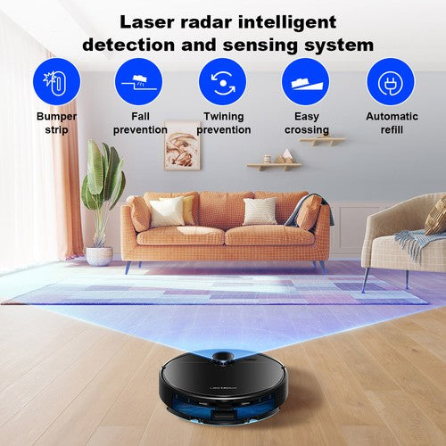 Aspirateur robot Liectroux M70 Pro Lidar, stockage de cartes multi-étages, 6 500 Pa