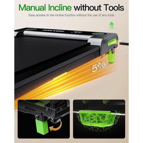 Tapis de marche inclinable Akluer 480L-A, tapis de course sous le bureau de 2,5 CV avec télécommande