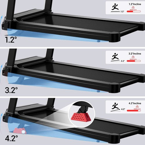 Tapis de course ROBORE L20, moteur sans balais de 3,5 CV, inclinaison réglable jusqu'à 15 %, vitesse maximale de 14 km/h.