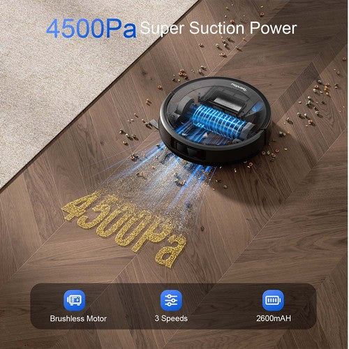 Aspirateur robot 2 en 1 Teendow D10S MAX avec station de vidage automatique, 4 500 Pa