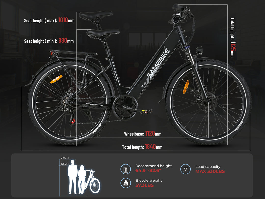 Vélo électrique urbain SAMEBIKE RS-A01 Pro-T
