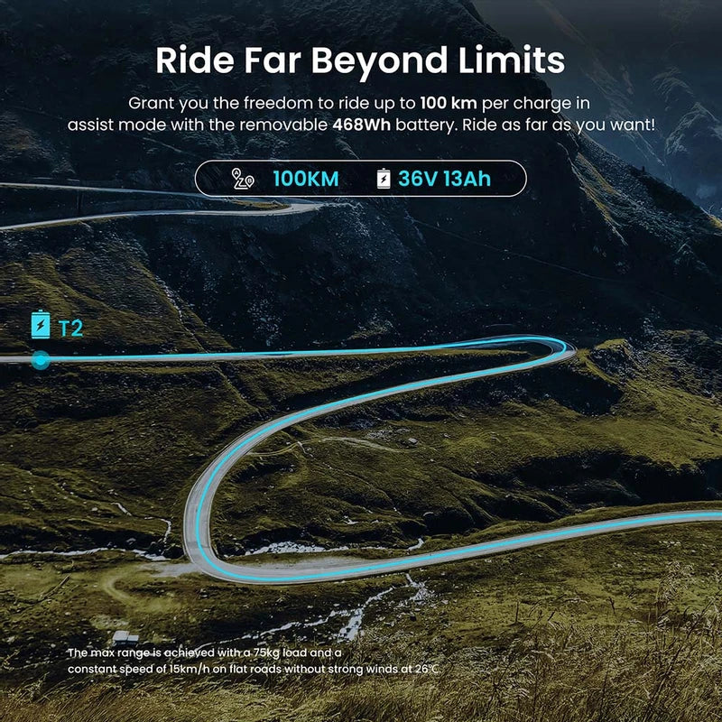 Vélo électrique Eleglide T2, moteur 250 W, 36 V, 13 Ah