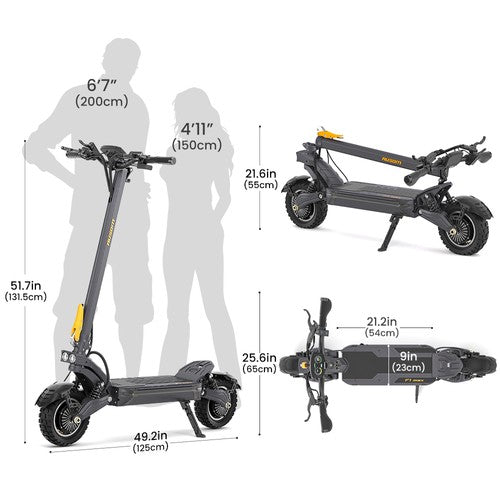Trottinette électrique Ausom F1 Max, 2 moteurs 1400 W, 60 V 20,8 Ah