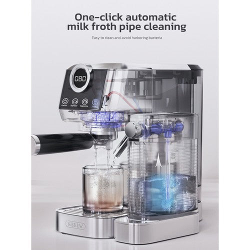 Machine à café semi-automatique 3 en 1 HiBREW H13A, 6 modes de préparation