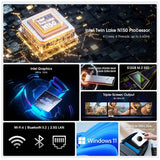 Mini PC CHUWI LarkBox X, processeur Intel N150 quadricœur jusqu'à 3,6 GHz, 16 Go de RAM, disque SSD de 512 Go