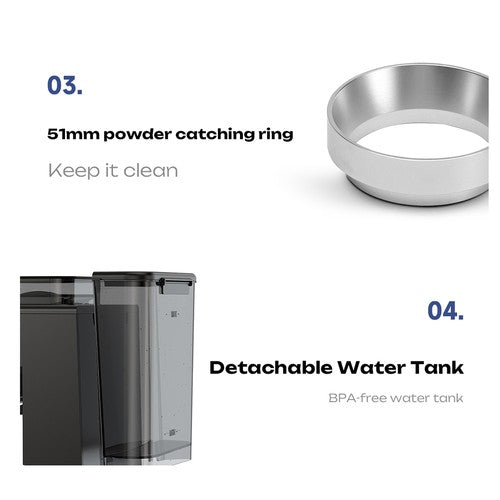 Machine à café tout-en-un HiBREW H20 avec broyeur intégré et double extraction à chaud et à froid