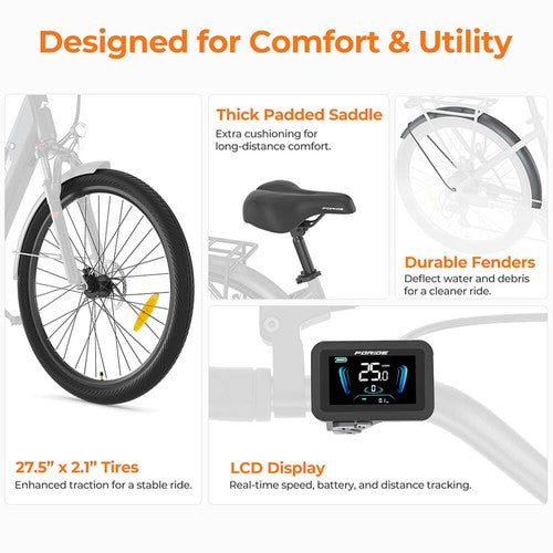 Vélo électrique Foride Roamer 1, moteur 250 W, 36 V, 13 Ah