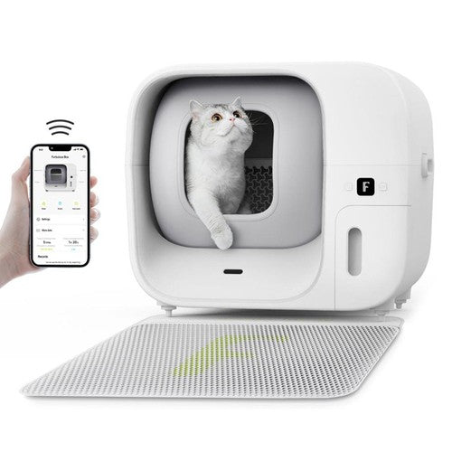 Bac à litière pour chat Furbulous, autonettoyant et auto-remplissant automatique