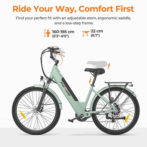 Vélo électrique Foride Roamer 1, moteur 250 W, 36 V, 13 Ah