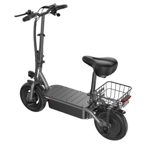 Trottinette électrique iScooter F2 500 W avec siège et panier arrière